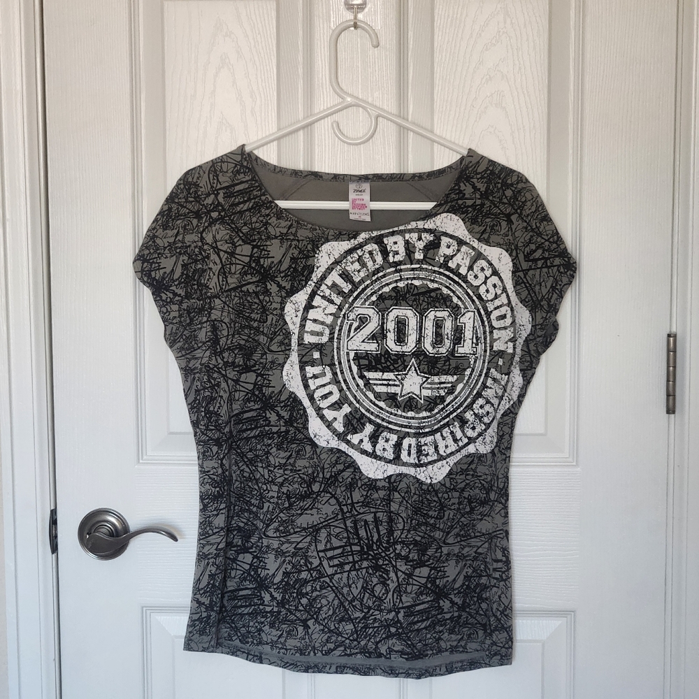 Zumba Inspired By You Tee Shirt Go for Gunmetal Color Size M